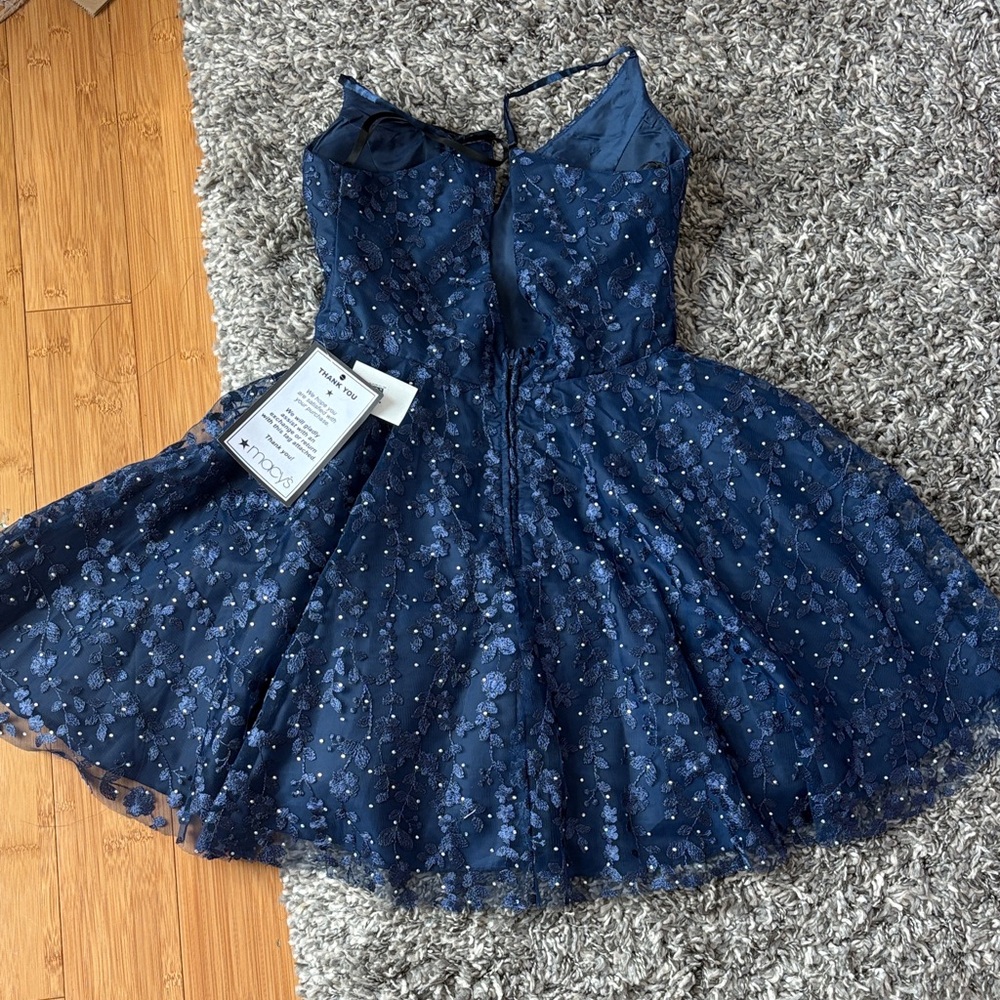 B Darlin Navy Blue Kids Formal Dress